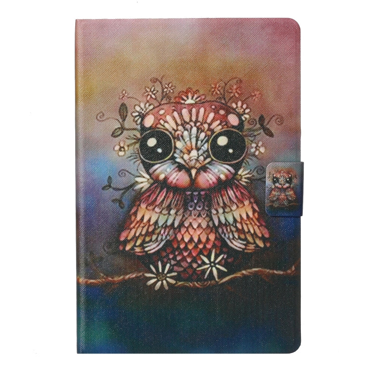For 10 inch Tablet PC Universal Coloured Drawing Pattern Horizontal Flip Leather Case with Holder & Card Slot(Owl) - 10 - 11 inch by PMC TechLife | Online Shopping South Africa | PMC TechLife | Buy Now Pay Later Mobicred