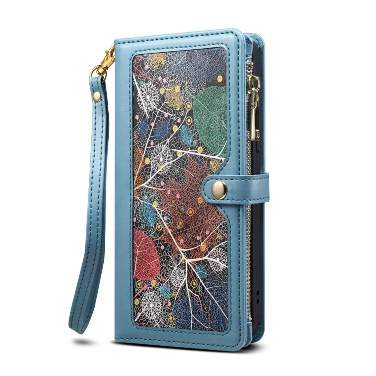 For Google Pixel 6 Pro ESEBLE Star Series Lanyard Zipper Wallet RFID Leather Case(Blue) - Google Cases by ESEBLE | Online Shopping South Africa | PMC TechLife | Buy Now Pay Later Mobicred