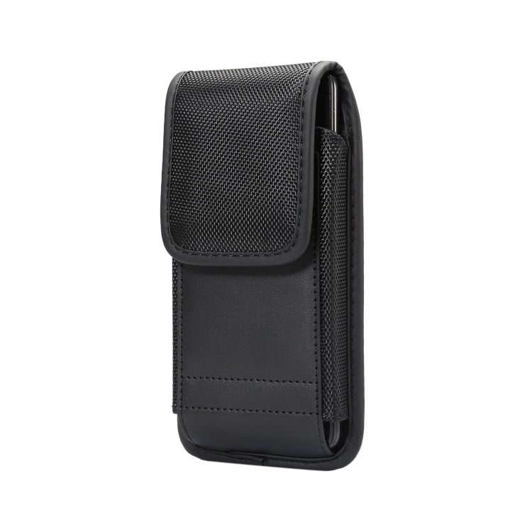 For 6.4-6.9 inch Universal Nylon Cloth Mobile Phone Waist Bag with Card Slot(Black) -  by PMC Jewellery | Online Shopping South Africa | PMC Jewellery