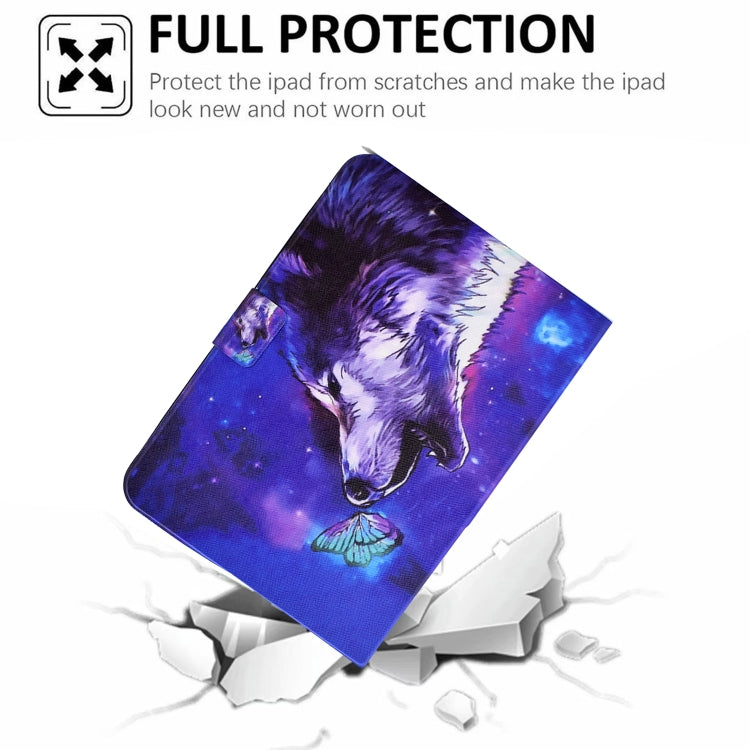 For Huawei MediaPad T5 Electric Pressed TPU Leather Tablet Case(Butterfly Wolf) - Huawei by PMC TechLife | Online Shopping South Africa | PMC TechLife | Buy Now Pay Later Mobicred