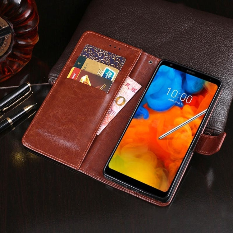 For Oukitel C19 Pro idewei Crazy Horse Texture Leather Phone Case(Brown) - More Brand by idewei | Online Shopping South Africa | PMC Jewellery | Buy Now Pay Later Mobicred