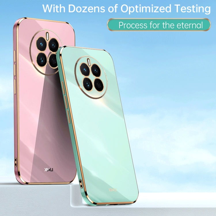 For Huawei Mate 50 Pro XINLI Straight Edge 6D Electroplate TPU Phone Case(Celestial Blue) - Huawei Cases by XINLI | Online Shopping South Africa | PMC TechLife | Buy Now Pay Later Mobicred