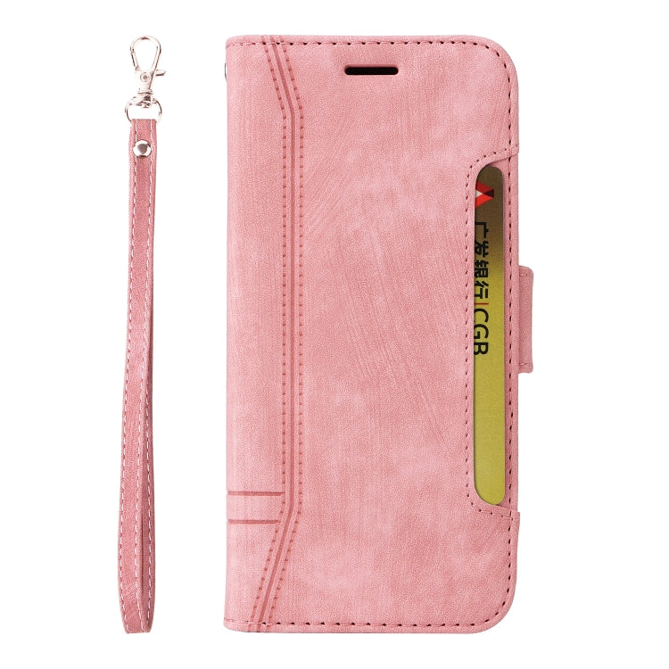 For Samsung Galaxy A04e BETOPNICE Dual-side Buckle Leather Phone Case(Pink) - Galaxy Phone Cases by BETOPNICE | Online Shopping South Africa | PMC Jewellery