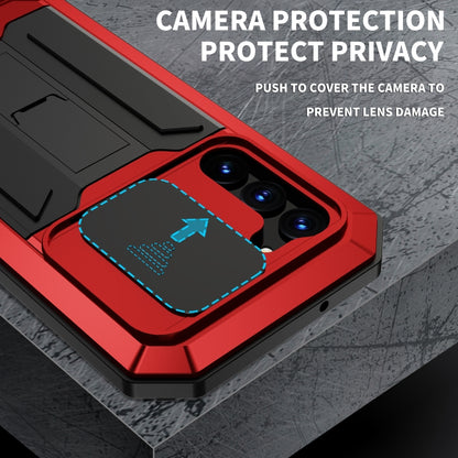 For Samsung Galaxy S23 5G R-JUST Sliding Camera Design Life Waterproof Dustproof Shockproof Phone Case(Red) - Galaxy S23 5G Cases by R-JUST | Online Shopping South Africa | PMC Jewellery