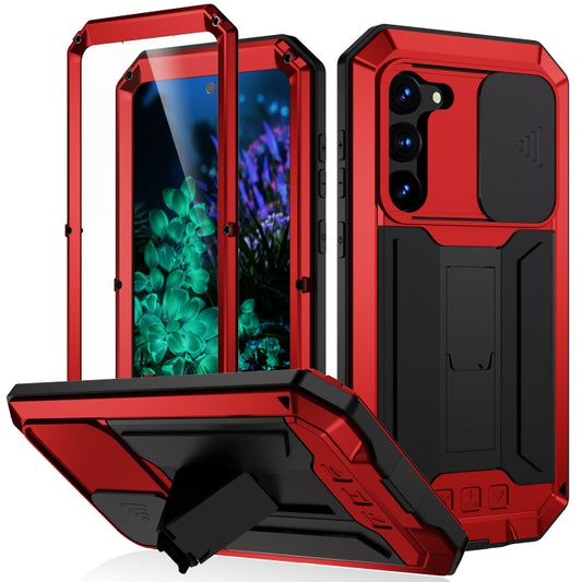 For Samsung Galaxy S23+ 5G R-JUST Sliding Camera Design Life Waterproof Dustproof Shockproof Phone Case(Red) - Galaxy S23+ 5G Cases by R-JUST | Online Shopping South Africa | PMC Jewellery