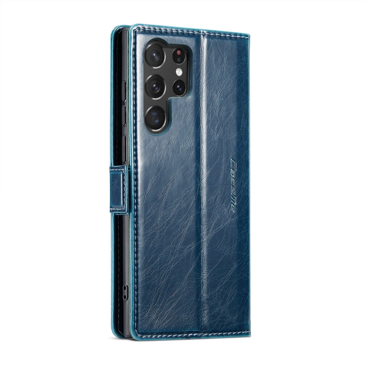 For Samsung Galaxy S23 Ultra 5G CaseMe 003 Crazy Horse Texture Leather Phone Case(Blue) - Galaxy S23 Ultra 5G Cases by CaseMe | Online Shopping South Africa | PMC Jewellery | Buy Now Pay Later Mobicred