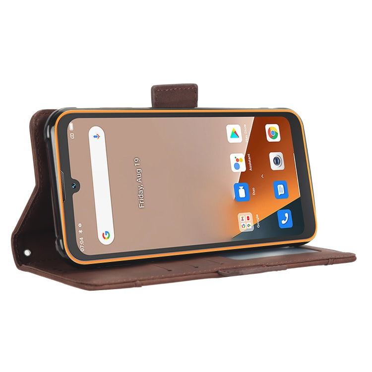 For Blackview BV5200 Skin Feel Calf Texture Card Slots Leather Phone Case(Brown) - More Brand by PMC Jewellery | Online Shopping South Africa | PMC Jewellery | Buy Now Pay Later Mobicred