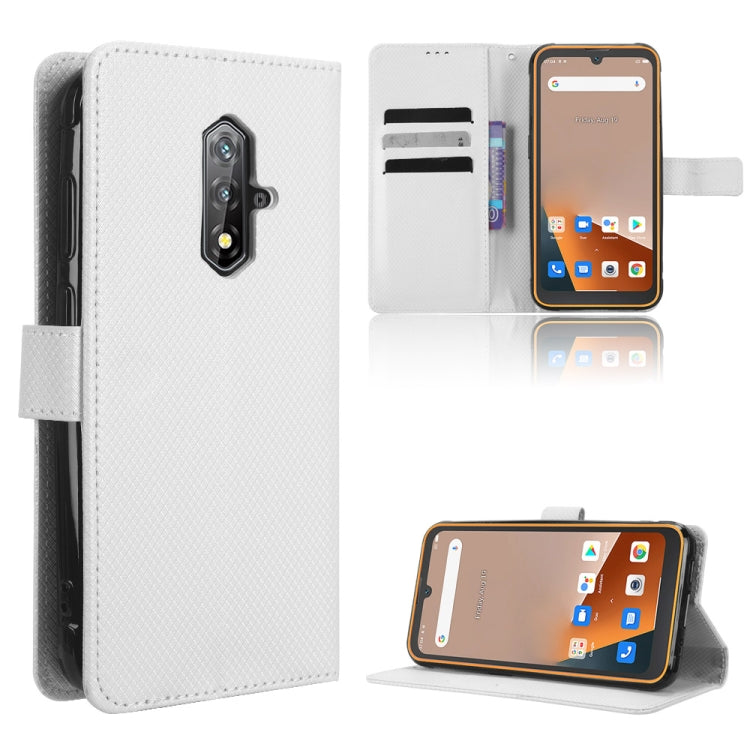 For Blackview BV5200 Diamond Texture Leather Phone Case(White) - More Brand by PMC Jewellery | Online Shopping South Africa | PMC Jewellery