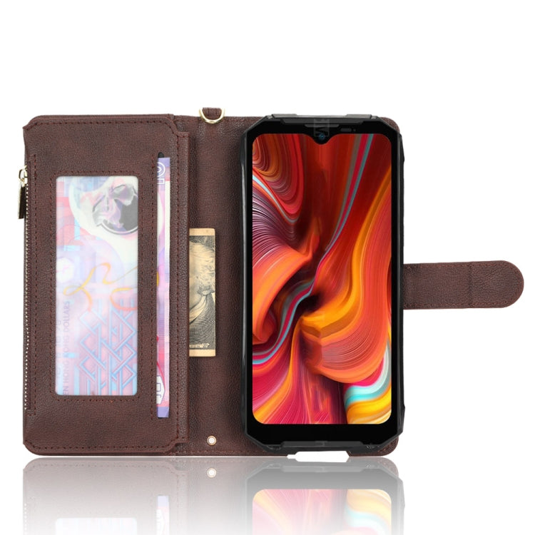 For Doogee S96 Pro Litchi Texture Zipper Leather Phone Case(Brown) - Doogee Cases by PMC TechLife | Online Shopping South Africa | PMC TechLife | Buy Now Pay Later Mobicred