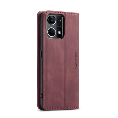 For OPPO Reno7 4G Indonesia/F21 Pro 4G/Reno8 4G CaseMe 013 Multifunctional Horizontal Flip Leather Phone Case(Wine Red) - OPPO Cases by CaseMe | Online Shopping South Africa | PMC Jewellery | Buy Now Pay Later Mobicred