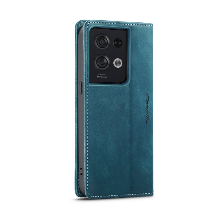 For OPPO Reno8 Pro 5G Global CaseMe 013 Multifunctional Horizontal Flip Leather Phone Case(Blue) - OPPO Cases by CaseMe | Online Shopping South Africa | PMC Jewellery | Buy Now Pay Later Mobicred