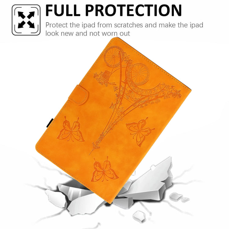 For Huawei MediaPad T5 Tower Embossed Leather Tablet Case(Khaki) - Huawei by PMC TechLife | Online Shopping South Africa | PMC TechLife | Buy Now Pay Later Mobicred