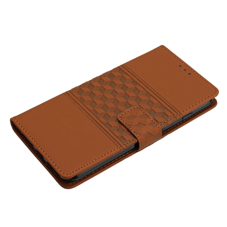 For Huawei P10 Plus Diamond Embossed Skin Feel Leather Phone Case with Lanyard(Brown) - Huawei Cases by PMC Jewellery | Online Shopping South Africa | PMC Jewellery