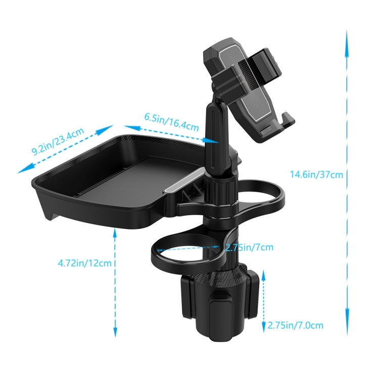 B10 Car Drink Water Cup Mobile Phone Holder 360 Degree Rotating Dinner Plate(Green) - Car Drink Holders by PMC TechLife | Online Shopping South Africa | PMC TechLife | Buy Now Pay Later Mobicred