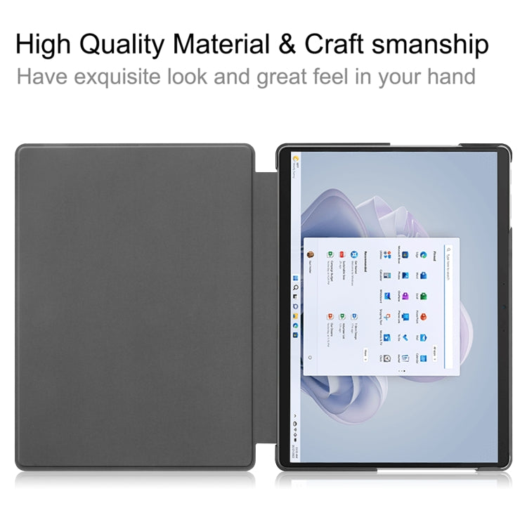 For Microsoft Surface Pro 9 Custer Pure Color Holder Leather Tablet Case(Red) - Microsoft by PMC TechLife | Online Shopping South Africa | PMC TechLife | Buy Now Pay Later Mobicred