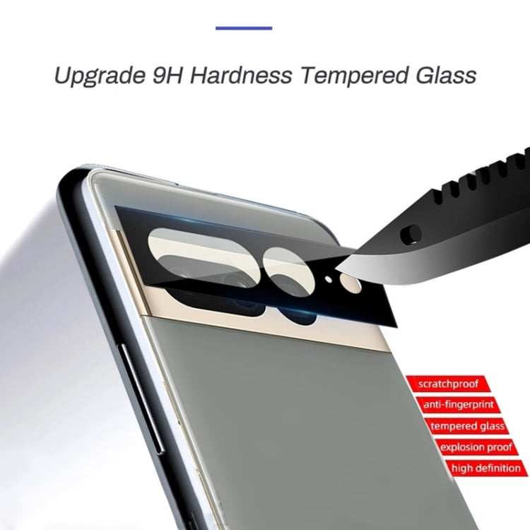 For Google Pixel 7 Pro 2pcs Full Glue Tempered Glass Full Film with 2pcs Aluminum Lens Film Set - Google Tempered Glass by PMC Jewellery | Online Shopping South Africa | PMC Jewellery