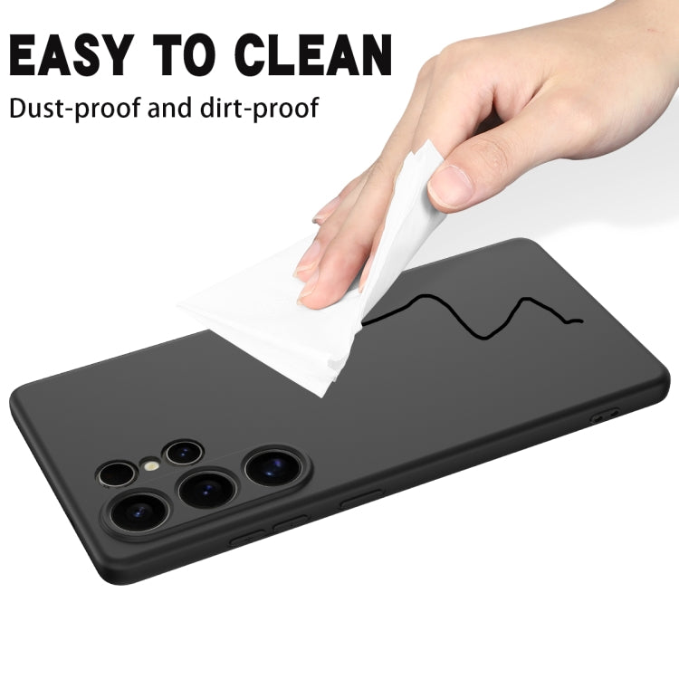 For Samsung Galaxy S25 Ultra Solid Color Liquid Silicone Dropproof Full Coverage Phone Case(Black) - free shipping - PMC Jewellery - Order now!