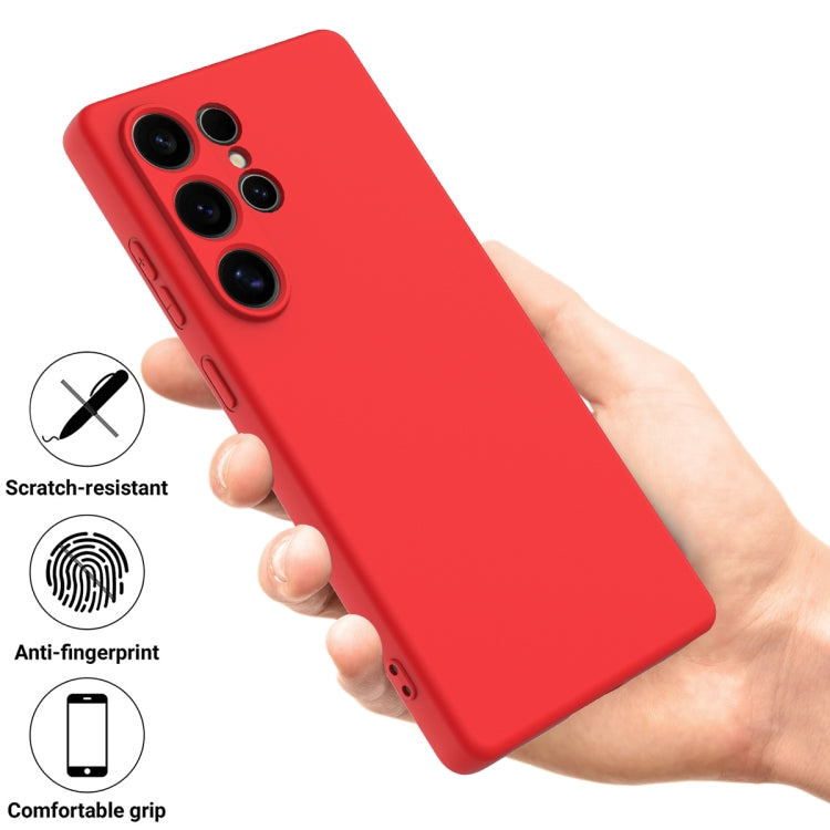 For Samsung Galaxy S25 Ultra Color Liquid Silicone Phone Case(Red) - Galaxy S25 Ultra 5G Cases by PMC Jewellery | Online Shopping South Africa | PMC Jewellery | Buy Now Pay Later Mobicred