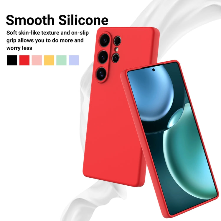 For Samsung Galaxy S25 Ultra Color Liquid Silicone Phone Case(Red) - Galaxy S25 Ultra 5G Cases by PMC Jewellery | Online Shopping South Africa | PMC Jewellery | Buy Now Pay Later Mobicred