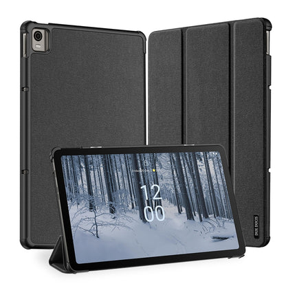 For Nokia T21 DUX DUCIS Domo Series Magnetic Flip Leather Tablet Case(Black) - Nokia by DUX DUCIS | Online Shopping South Africa | PMC Jewellery | Buy Now Pay Later Mobicred