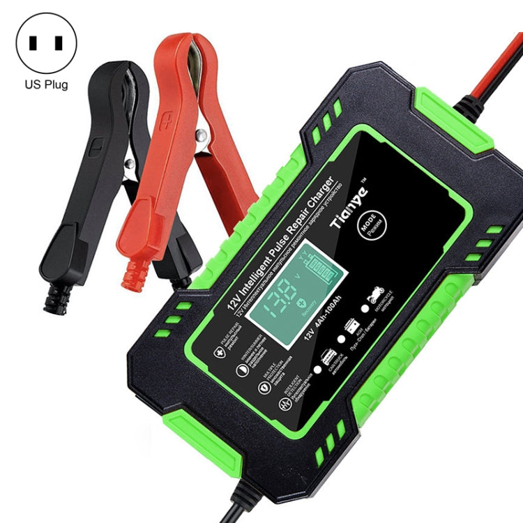 Motorcycle / Car Battery Smart Charger with LCD Screen, Plug Type:US Plug - Battery Charger by PMC Jewellery | Online Shopping South Africa | PMC Jewellery | Buy Now Pay Later Mobicred