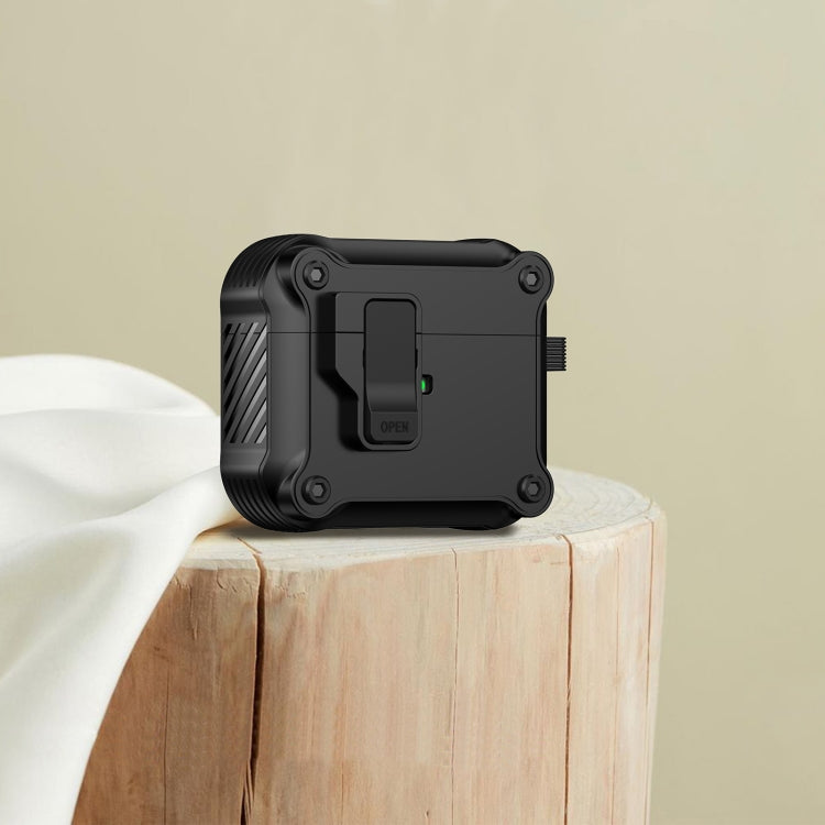 For AirPods 3 Eagle Shockproof Earphone Protective Case with Switch(Black) - For AirPods 3 by PMC Jewellery | Online Shopping South Africa | PMC Jewellery | Buy Now Pay Later Mobicred