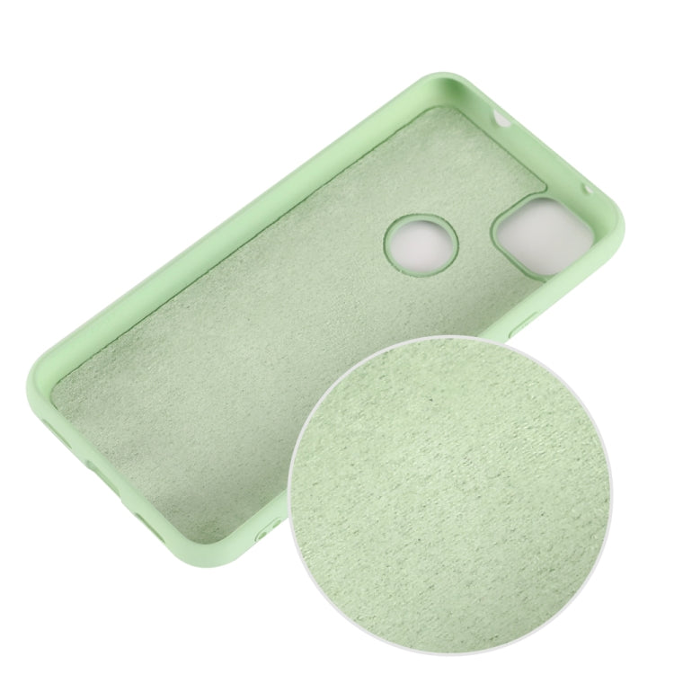 For Google Pixel 4a Pure Color Liquid Silicone Shockproof Full Coverage Case(Green) - Google Cases by PMC Jewellery | Online Shopping South Africa | PMC Jewellery