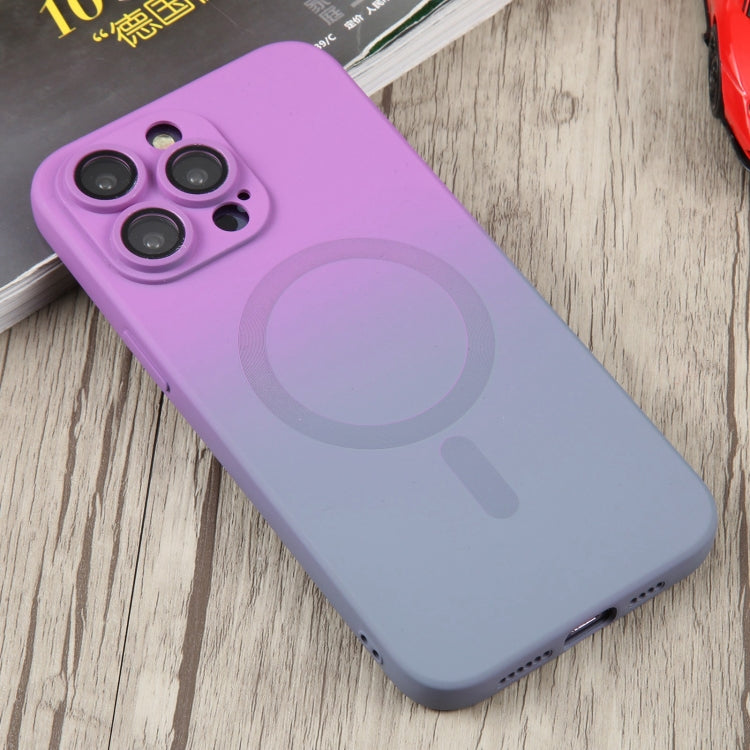 For iPhone 13 Pro Max Liquid TPU Silicone Gradient MagSafe Phone Case(Purple) - iPhone 13 Pro Max Cases by PMC Jewellery | Online Shopping South Africa | PMC Jewellery