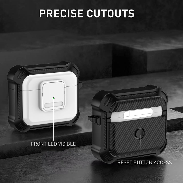 For AirPods 3 TPU + PC Shockproof Earphone Protective Case with Switch(Blue) - For AirPods 3 by PMC Jewellery | Online Shopping South Africa | PMC Jewellery | Buy Now Pay Later Mobicred