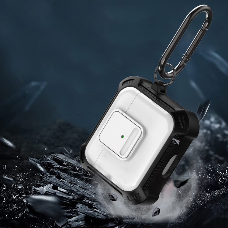 For AirPods 3 TPU + PC Shockproof Earphone Protective Case with Switch(White) - For AirPods 3 by PMC Jewellery | Online Shopping South Africa | PMC Jewellery | Buy Now Pay Later Mobicred