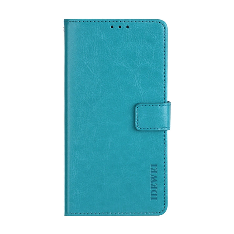 For Blackview A60 Pro idewei Crazy Horse Texture Horizontal Flip Leather Case with Holder & Card Slots & Wallet(Sky Blue) - More Brand by idewei | Online Shopping South Africa | PMC TechLife | Buy Now Pay Later Mobicred