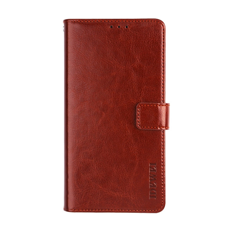 For Blackview A80 Pro idewei Crazy Horse Texture Horizontal Flip Leather Case with Holder & Card Slots & Wallet(Brown) - More Brand by idewei | Online Shopping South Africa | PMC TechLife | Buy Now Pay Later Mobicred