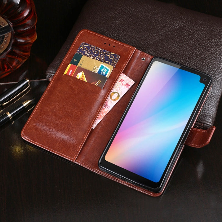 For Blackview BV6100 idewei Crazy Horse Texture Horizontal Flip Leather Case with Holder & Card Slots & Wallet(Yellow) - More Brand by idewei | Online Shopping South Africa | PMC Jewellery | Buy Now Pay Later Mobicred