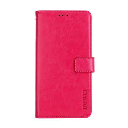 For Doogee X55 idewei  Crazy Horse Texture Horizontal Flip Leather Case with Holder & Card Slots & Wallet(Rose Red) - More Brand by idewei | Online Shopping South Africa | PMC Jewellery | Buy Now Pay Later Mobicred