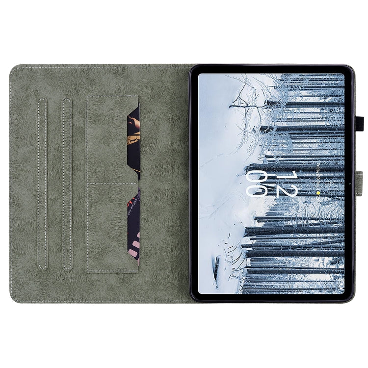 For Nokia T21 Tiger Pattern Flip Leather Tablet Case(Dark Blue) - free shipping - PMC TechLife - Order now!