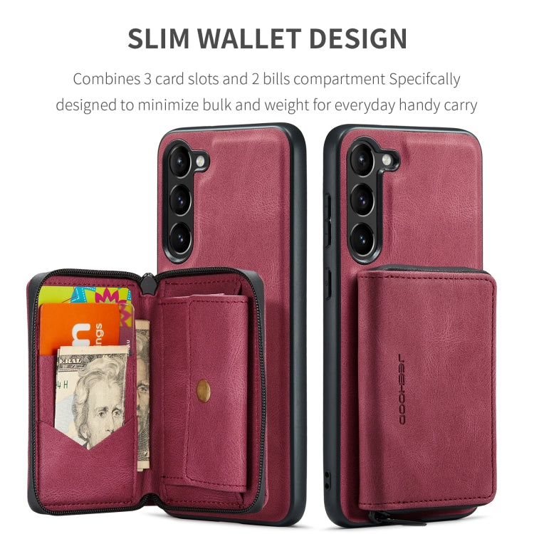 For Samsung Galaxy S24 5G JEEHOOD Magnetic Zipper Horizontal Flip Leather Phone Case(Red) - Galaxy S24 5G Cases by JEEHOOD | Online Shopping South Africa | PMC Jewellery | Buy Now Pay Later Mobicred