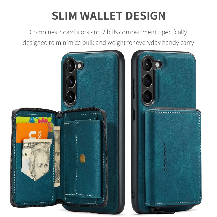 For Samsung Galaxy S24+ 5G JEEHOOD Magnetic Zipper Horizontal Flip Leather Phone Case(Blue) - Galaxy S24+ 5G Cases by JEEHOOD | Online Shopping South Africa | PMC Jewellery | Buy Now Pay Later Mobicred