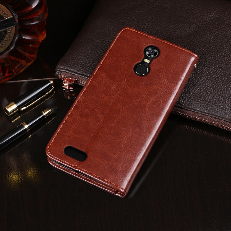 For Oukitel C8 idewei  Crazy Horse Texture Horizontal Flip Leather Case with Holder & Card Slots & Wallet(Brown) - More Brand by idewei | Online Shopping South Africa | PMC Jewellery | Buy Now Pay Later Mobicred