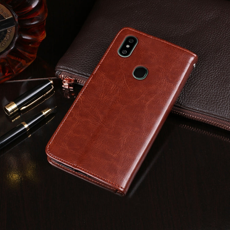 For Oukitel C15 Pro idewei  Crazy Horse Texture Horizontal Flip Leather Case with Holder & Card Slots & Wallet(Brown) - More Brand by idewei | Online Shopping South Africa | PMC Jewellery | Buy Now Pay Later Mobicred