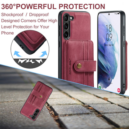 For Samsung Galaxy S24 5G JEEHOOD RFID Blocking Anti-Theft Magnetic Phone Case(Red) - Galaxy S24 5G Cases by JEEHOOD | Online Shopping South Africa | PMC Jewellery | Buy Now Pay Later Mobicred