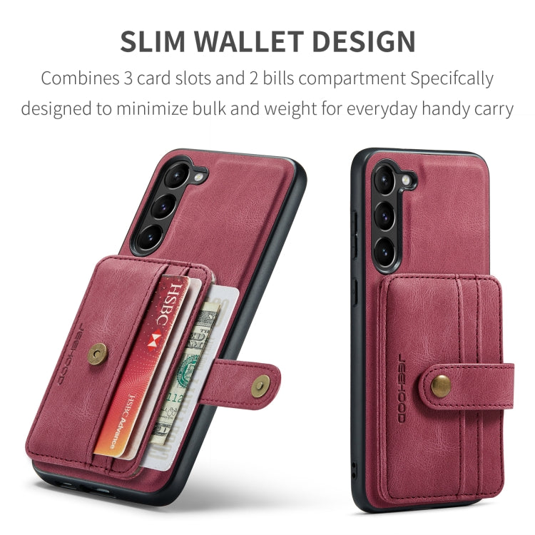 For Samsung Galaxy S24 5G JEEHOOD RFID Blocking Anti-Theft Magnetic Phone Case(Red) - Galaxy S24 5G Cases by JEEHOOD | Online Shopping South Africa | PMC Jewellery | Buy Now Pay Later Mobicred