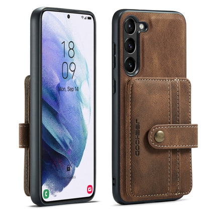 For Samsung Galaxy S24+ 5G JEEHOOD RFID Blocking Anti-Theft Magnetic Phone Case(Brown) - Galaxy S24+ 5G Cases by JEEHOOD | Online Shopping South Africa | PMC Jewellery | Buy Now Pay Later Mobicred