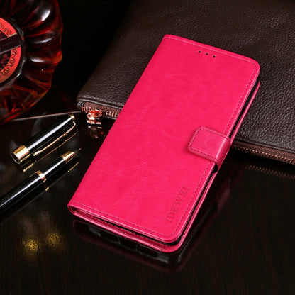 For LG X power2 idewei Crazy Horse Texture Horizontal Flip Leather Case with Holder & Card Slots & Wallet(Rose Red) - LG by idewei | Online Shopping South Africa | PMC Jewellery | Buy Now Pay Later Mobicred