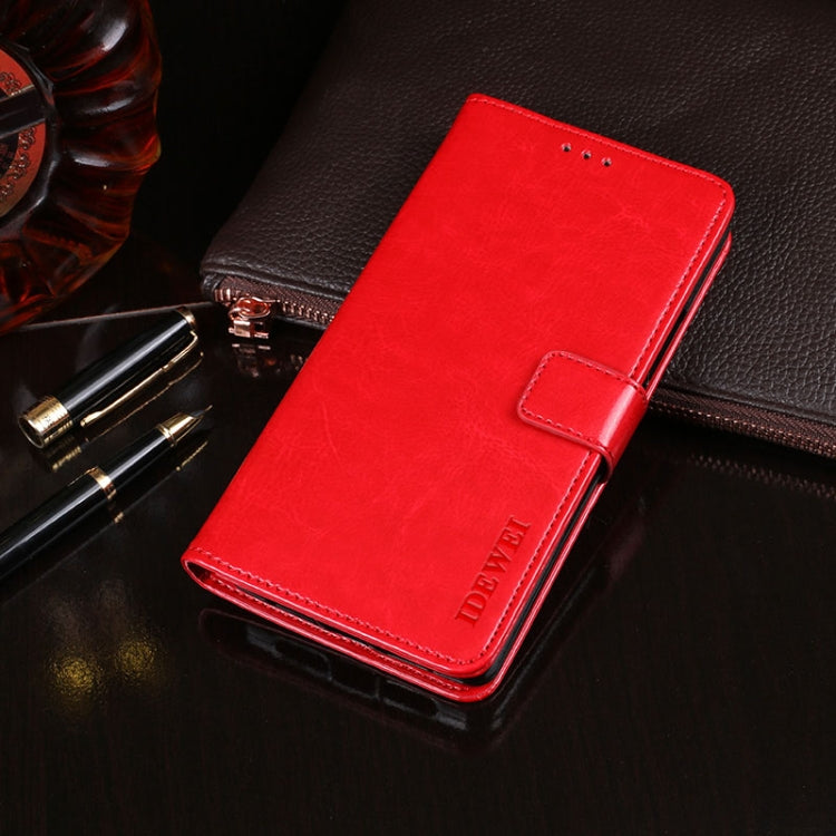 For Ulefone MIX 2 idewei  Crazy Horse Texture Horizontal Flip Leather Case with Holder & Card Slots & Wallet(Red) - free shipping - PMC Jewellery - Order now!