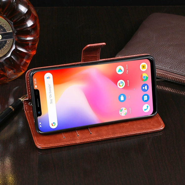 For Ulefone S10 Pro idewei  Crazy Horse Texture Horizontal Flip Leather Case with Holder & Card Slots & Wallet(Brown) - More Brand by idewei | Online Shopping South Africa | PMC Jewellery | Buy Now Pay Later Mobicred