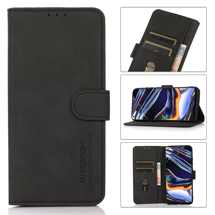 For Motorola Moto E13 4G KHAZNEH Matte Texture Leather Phone Case(Black) - Motorola Cases by PMC Jewellery | Online Shopping South Africa | PMC Jewellery | Buy Now Pay Later Mobicred