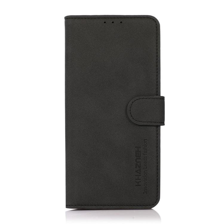 For Motorola Moto E13 4G KHAZNEH Matte Texture Leather Phone Case(Black) - Motorola Cases by PMC Jewellery | Online Shopping South Africa | PMC Jewellery | Buy Now Pay Later Mobicred