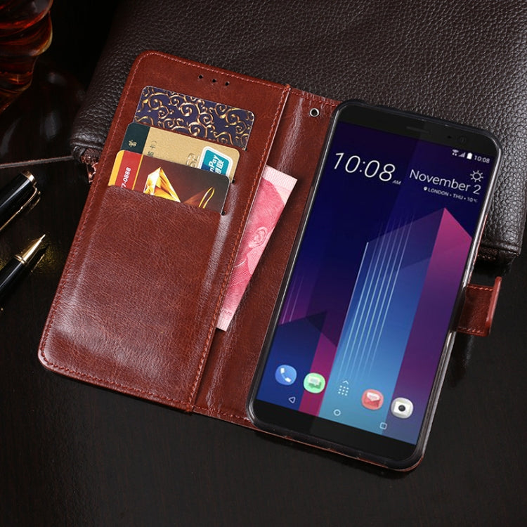 For HTC U11+ idewei Crazy Horse Texture Horizontal Flip Leather Case with Holder & Card Slots & Wallet(Brown) - HTC by idewei | Online Shopping South Africa | PMC Jewellery | Buy Now Pay Later Mobicred