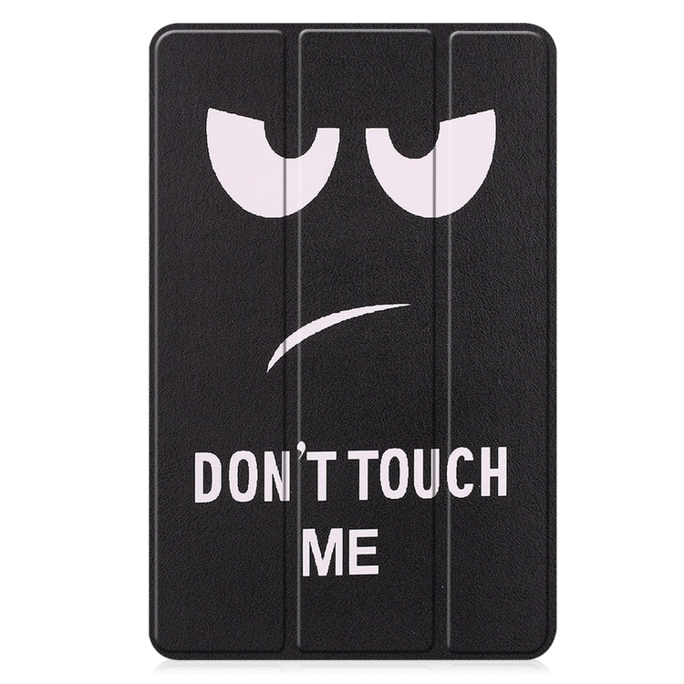 For Huawei Matepad SE 10.4 Custer Painted 3-Fold Holder Leather Tablet Case(Big Eye Me) - Huawei by PMC TechLife | Online Shopping South Africa | PMC TechLife | Buy Now Pay Later Mobicred