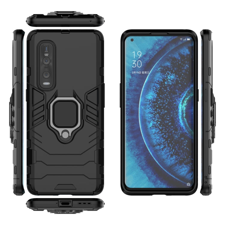 For OPPO Find X2 Pro PC + TPU Shockproof Protective Case with Magnetic Ring Holder(Black) - OPPO Cases by PMC Jewellery | Online Shopping South Africa | PMC Jewellery | Buy Now Pay Later Mobicred